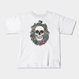 Skull and flowers Kids T-Shirt